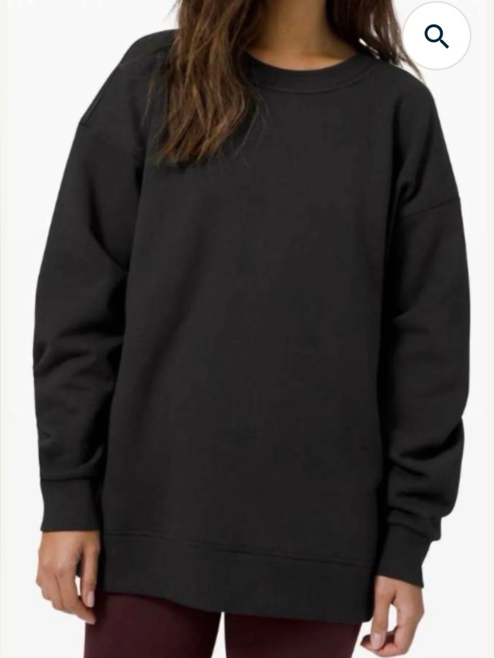 Lululemon perfectly oversized crew heavy sweatshirt black $148